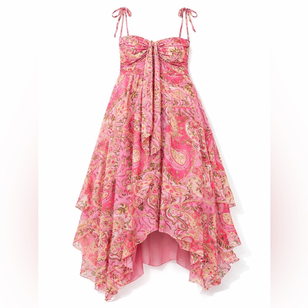 Chic Paisley High Low Dress
